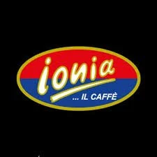 Ionia coffee brand logo with red, blue, and yellow colors and the words 'Ionia' and 'Il Caffè'.